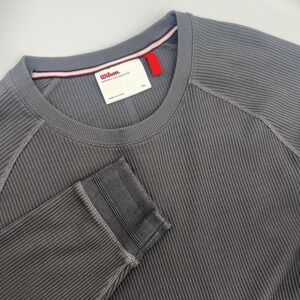 Wilson Men's Gray Long Sleeve Waffle Knit Athletic‎ Shirt Size X-Large (XL)